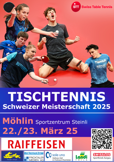 Tischtennis Schweizermeisterschaften 2025 22./23. März