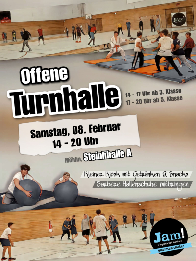 Offene Turnhalle mit Jam!